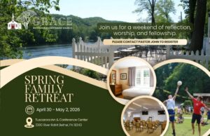 2026 Spring Family Retreat at the Tuscarora Inn & Conference Center