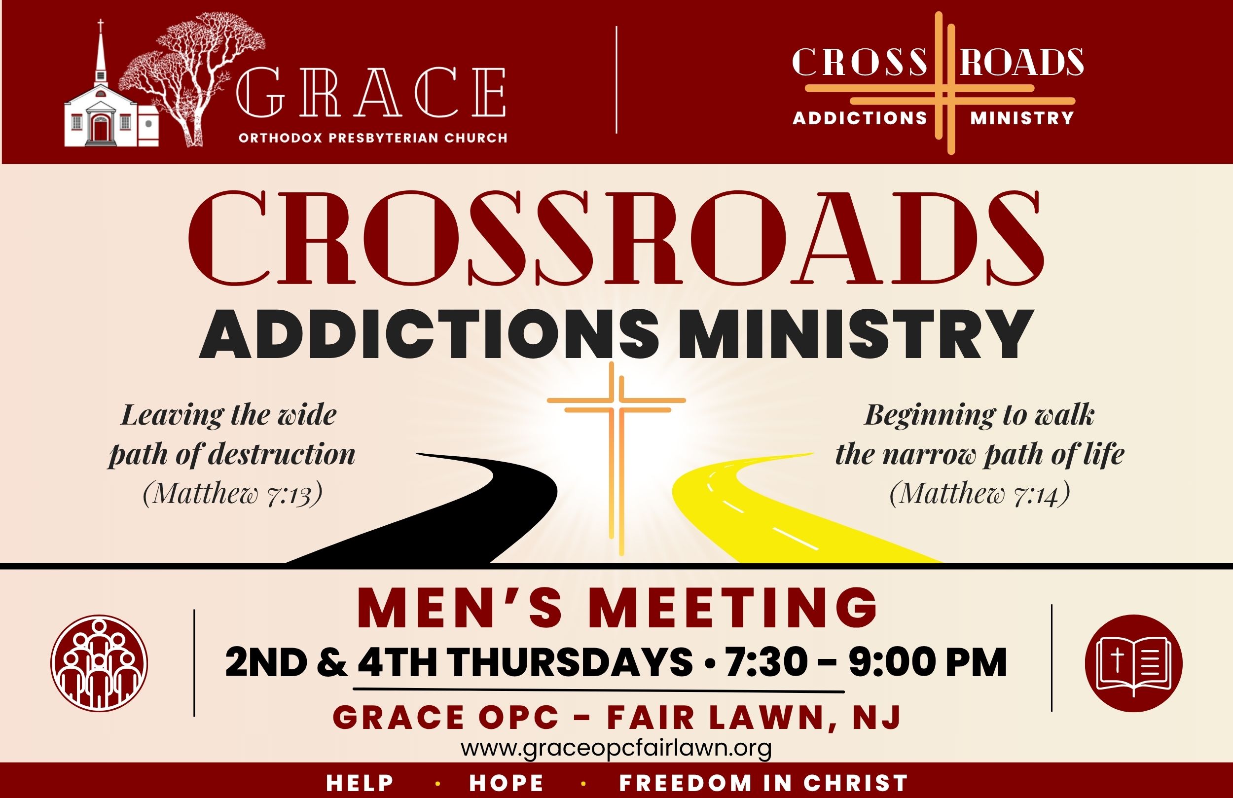 Crossroads Addictions Ministry at Grace OPC Fair Lawn, NJ